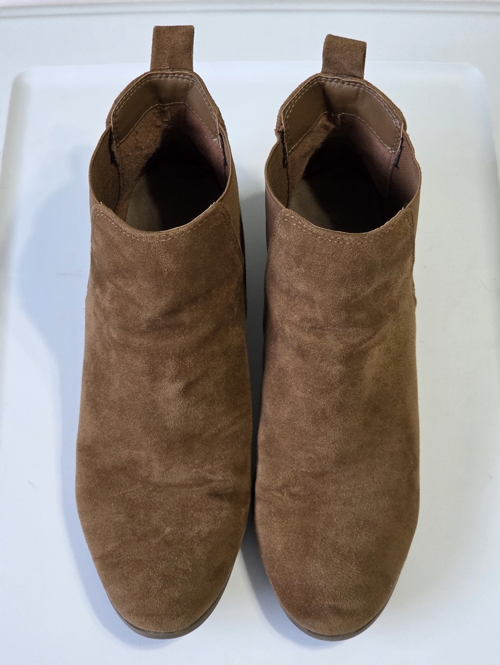 Dunes Jagger Cognac Faux Suede Chelsea Boots 8.5W 🌵 Sz 8.5 W/Wide Boho Chic - Picture 9 of 15